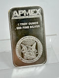 APMEX 1 Troy Ounce .999 Fine Silver Bar