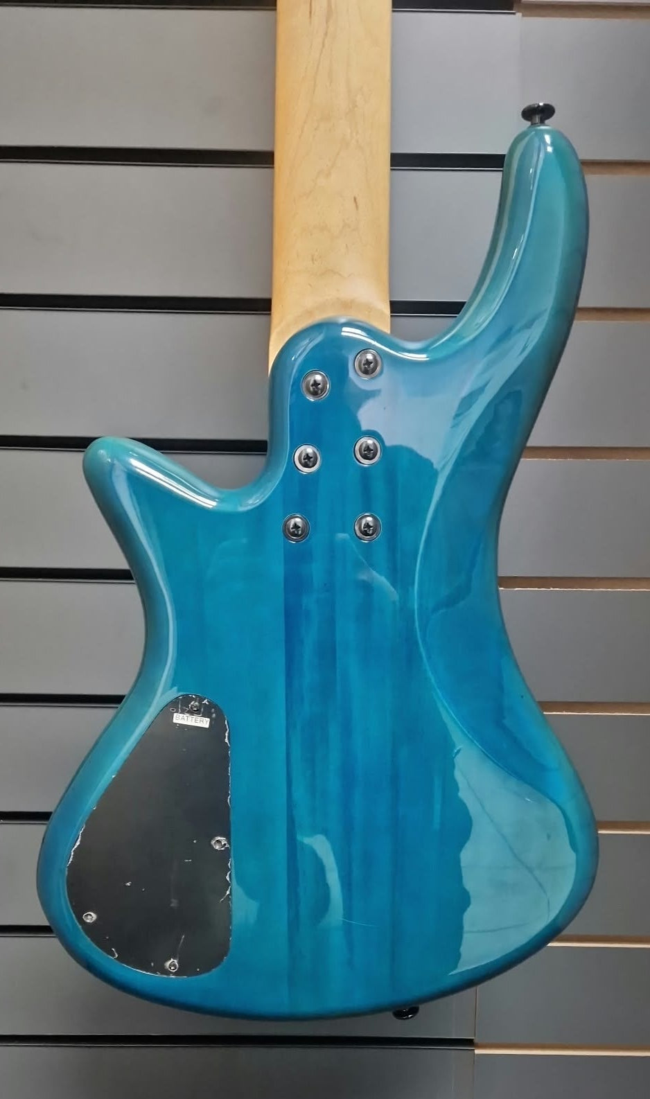 Schecter Diamond Series 5 String Bass Guitar Blue, Grade B