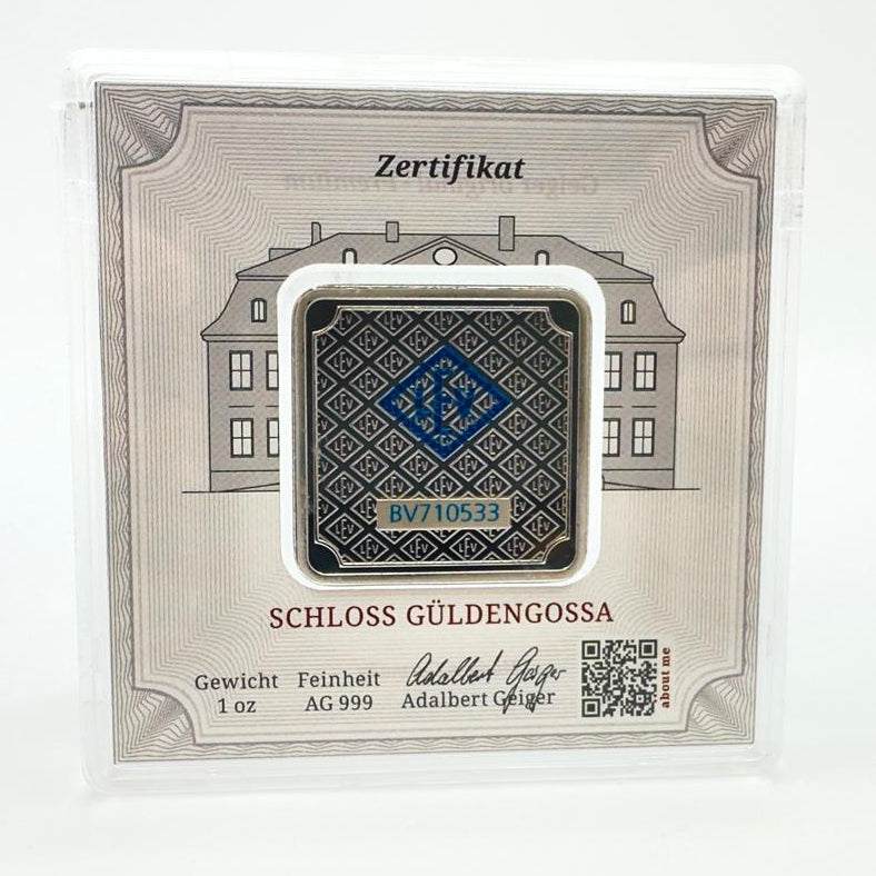 Geiger Original 1oz Fine Silver Bar - Schloss Güldengossa
