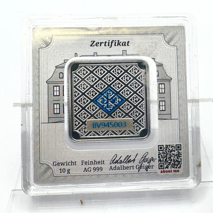 Geiger Original 10g Fine Silver Bar - Schloss Güldengossa