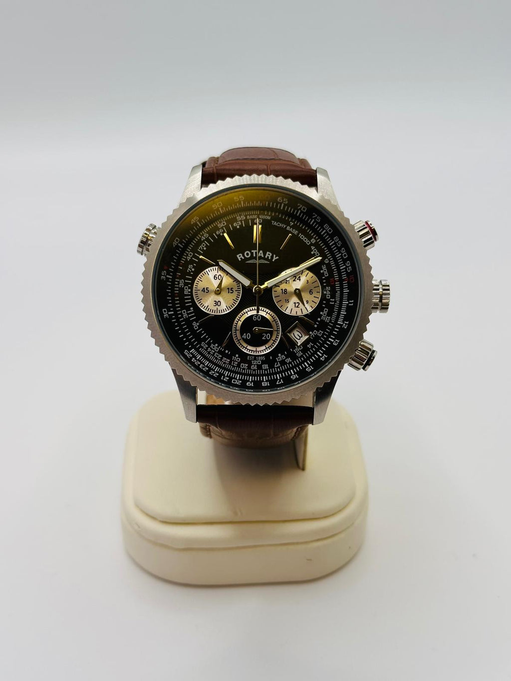 Rotary Pilot Chronograph Black Dial Watch