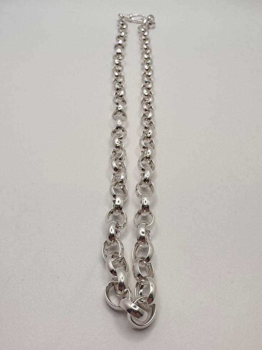 925, 34.00g Silver Belcher Link Chain
