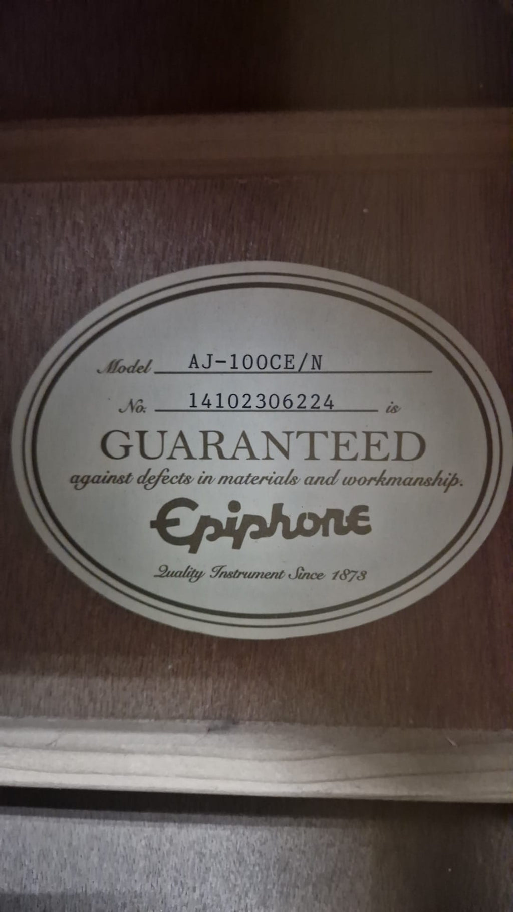Epiphone Acoustic Guitar AJ-100CE/N, Grade B