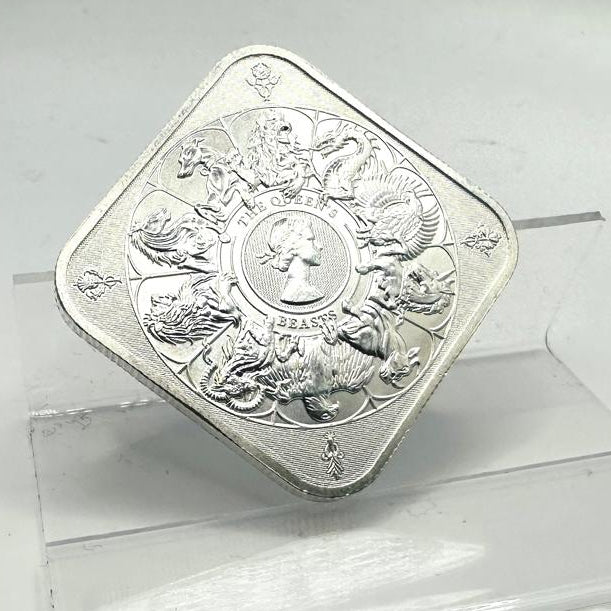 The Royal Mint Queens Beast 1oz .9999 Fine Silver Bar