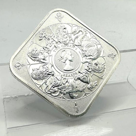 The Royal Mint Queens Beast 1oz .9999 Fine Silver Bar
