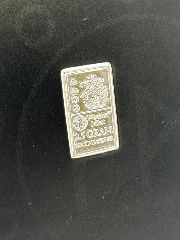 Wessex Mint, George and the Dragon, 2.5g, 999 Silver Bar