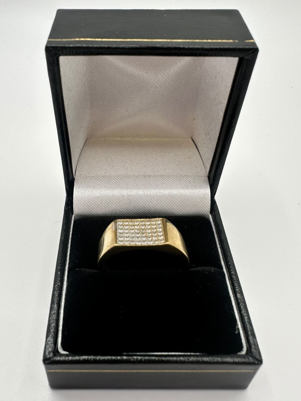 9ct Gold Rectangular Signet Ring, Size Q
