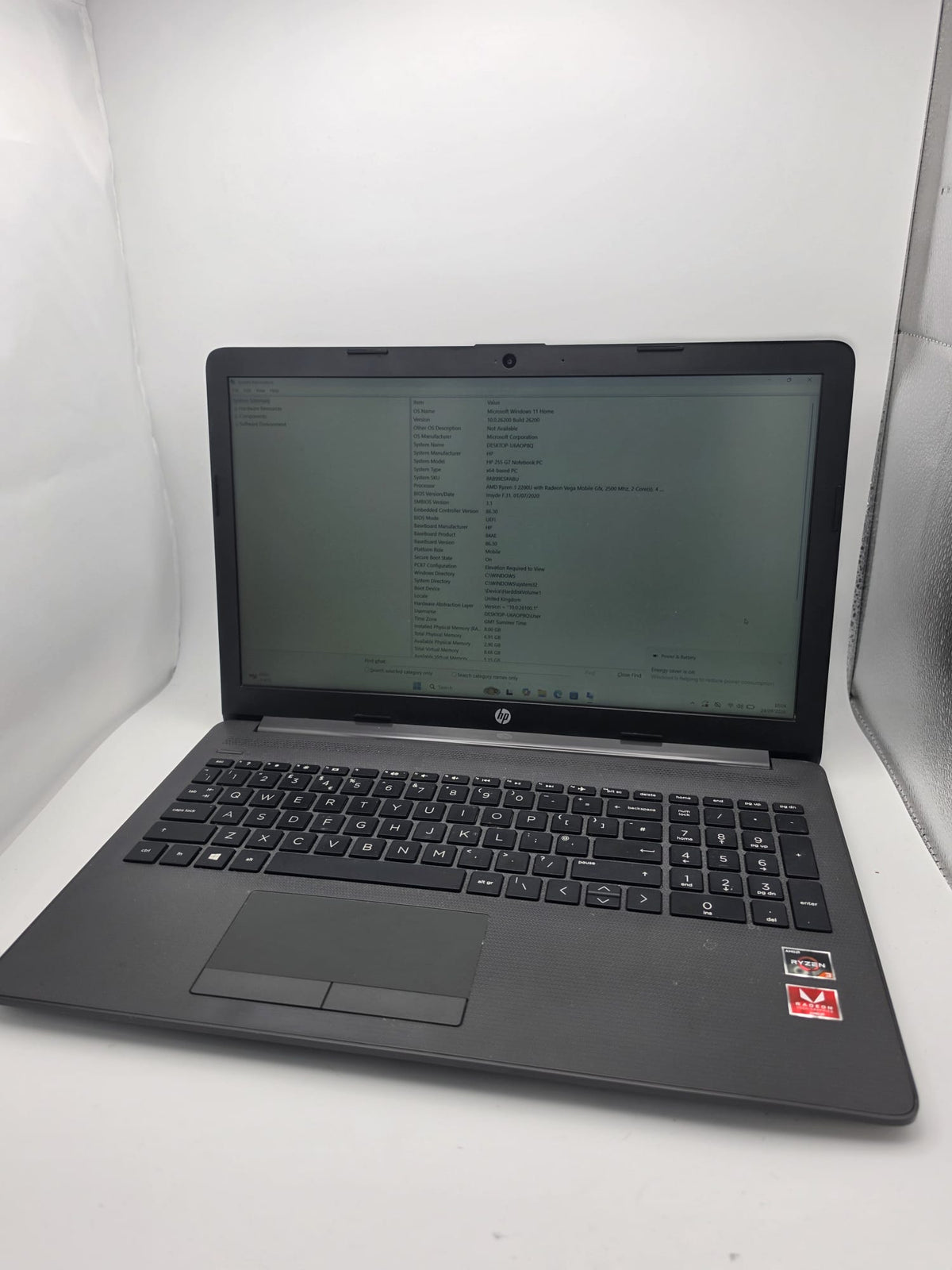 HP Notebook 255 G7 Laptop 256GB, Grey, Grade C