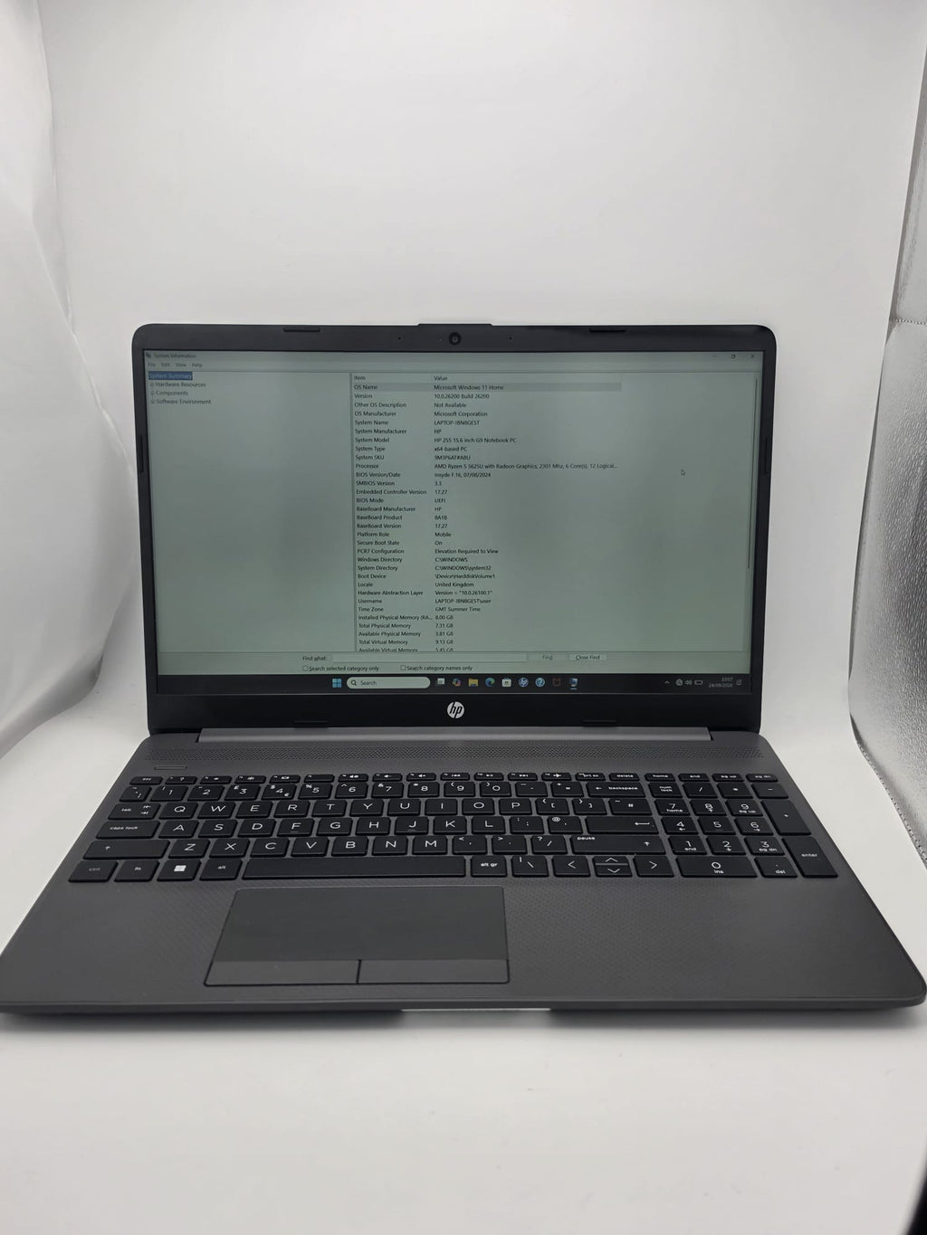 HP 255 G9 Notebook Laptop 512GB Grey, Grade C
