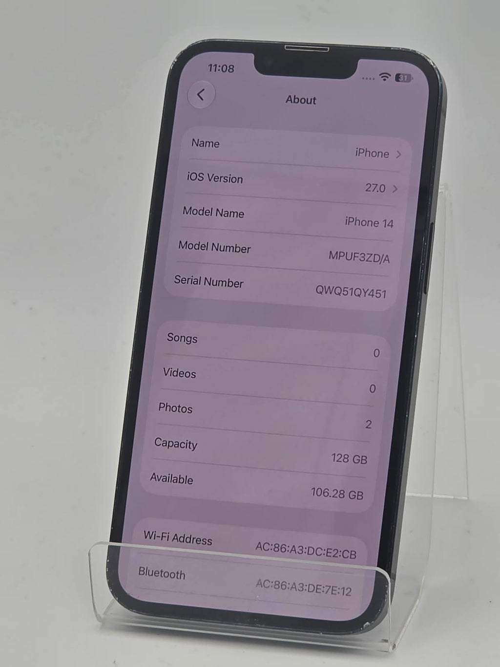 Apple iPhone 14 128GB Blue, Grade C
