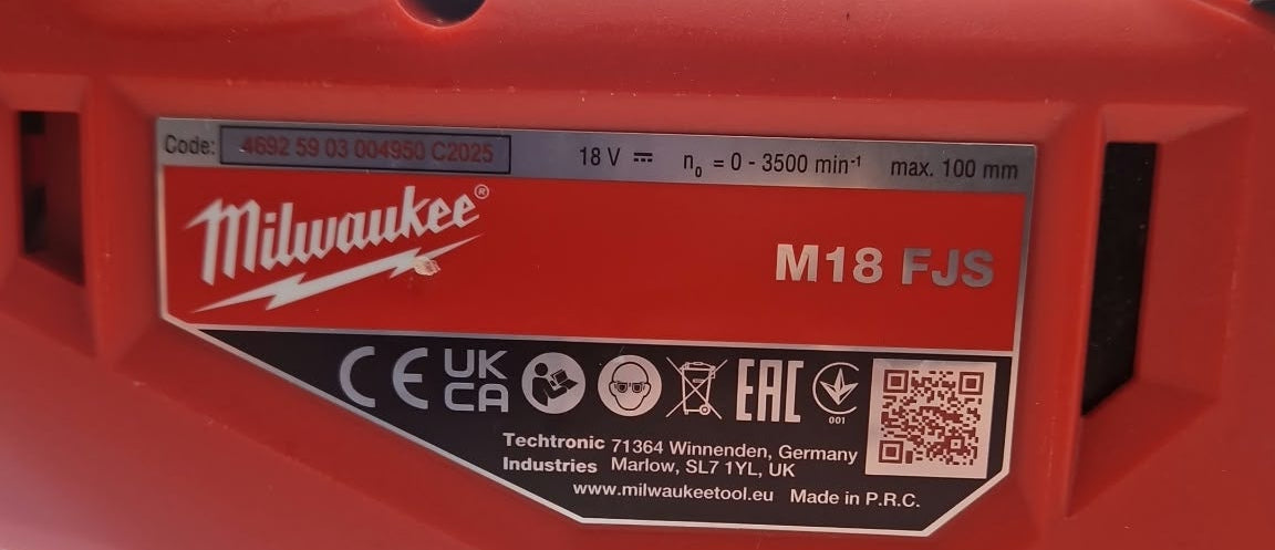 Milwaukee M18 FJS Cordless Jigsaw Body Only, Grade A