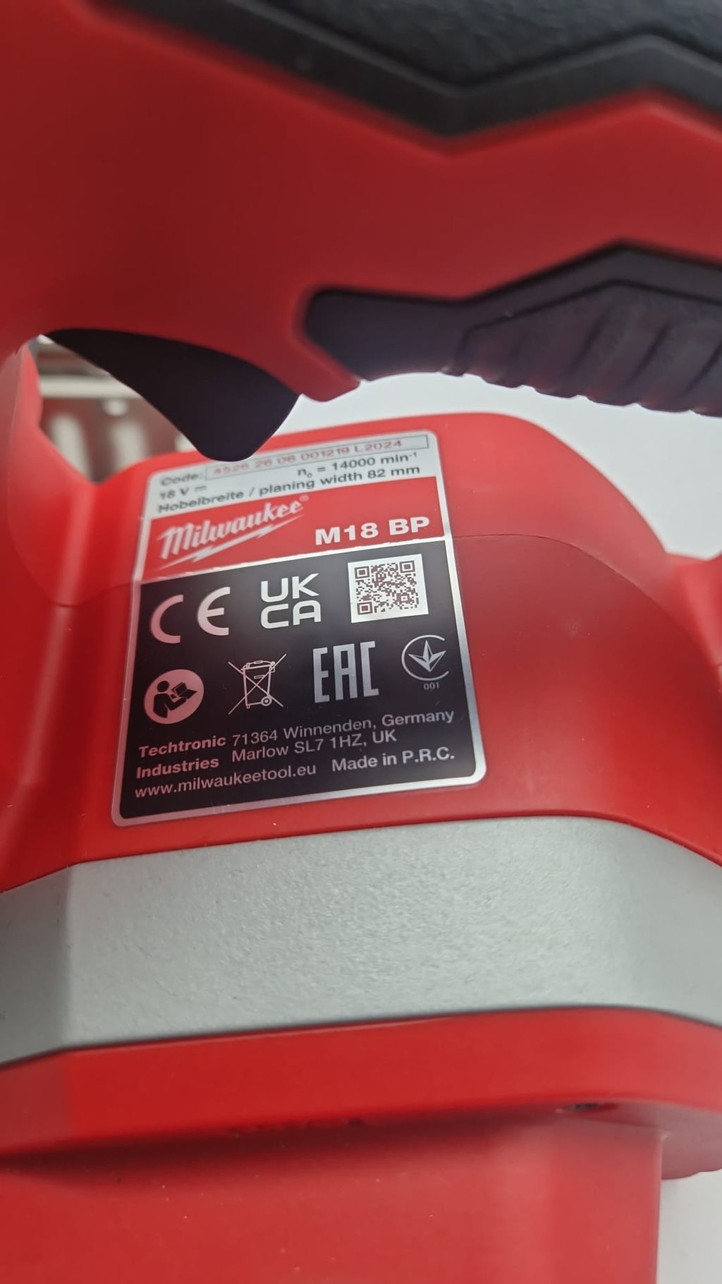 Milwaukee M18 BP 82mm 18v Planer, Grade A