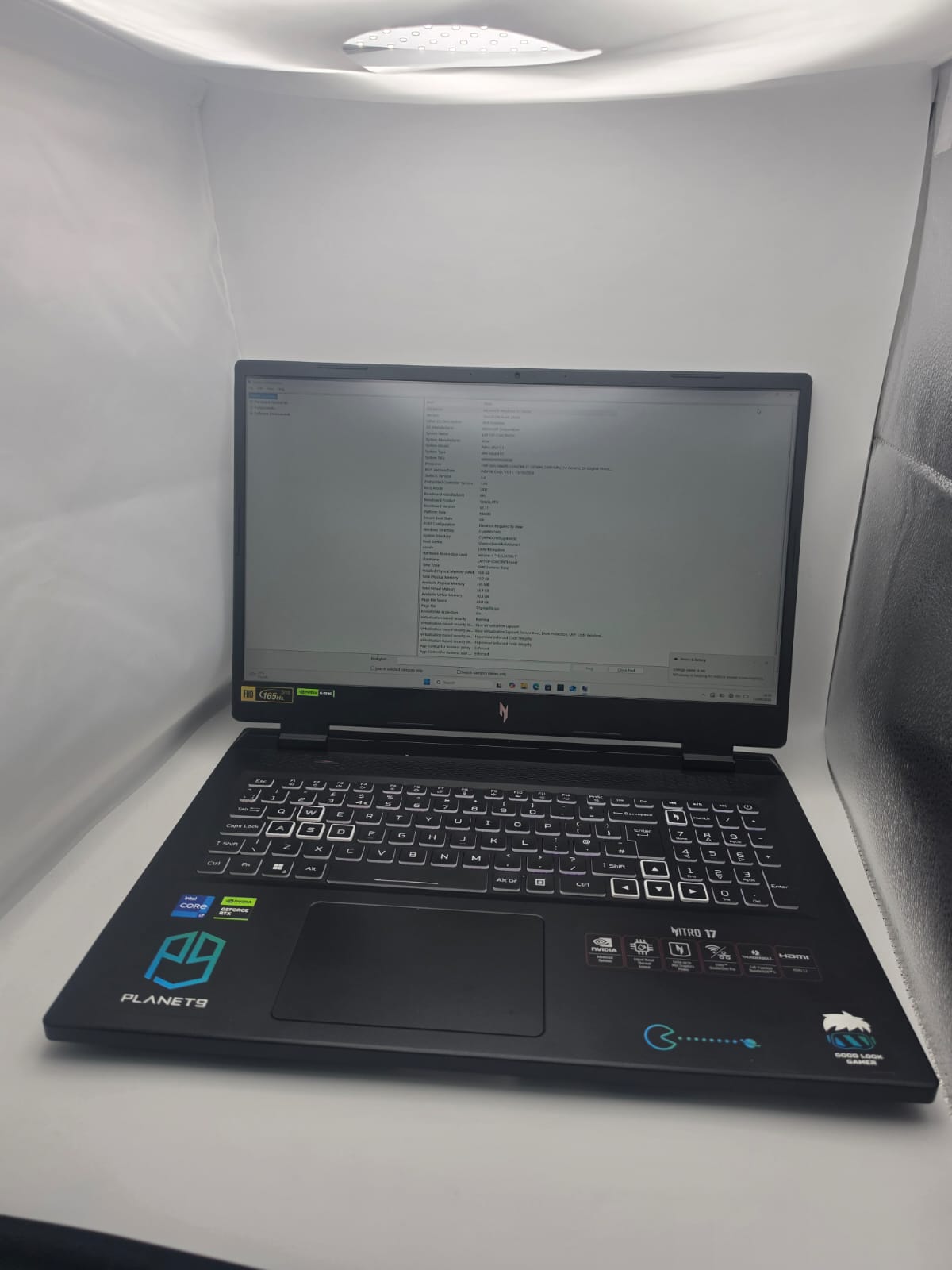 Acer Nitro AN17-51 Gaming Laptop 512GB, Black, Grade B