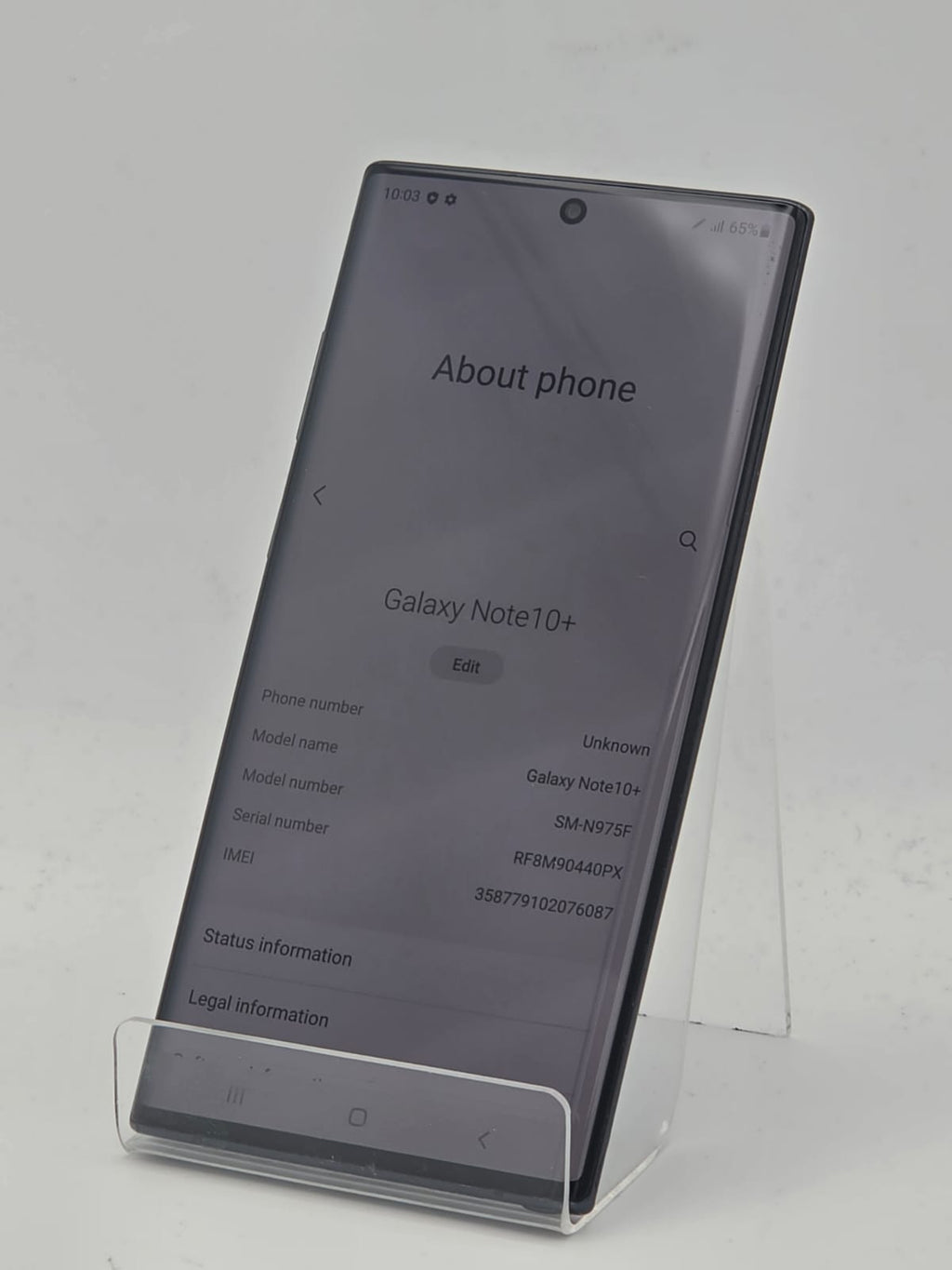 Samsung Galaxy Note10 Plus 256GB, Black, Grade B
