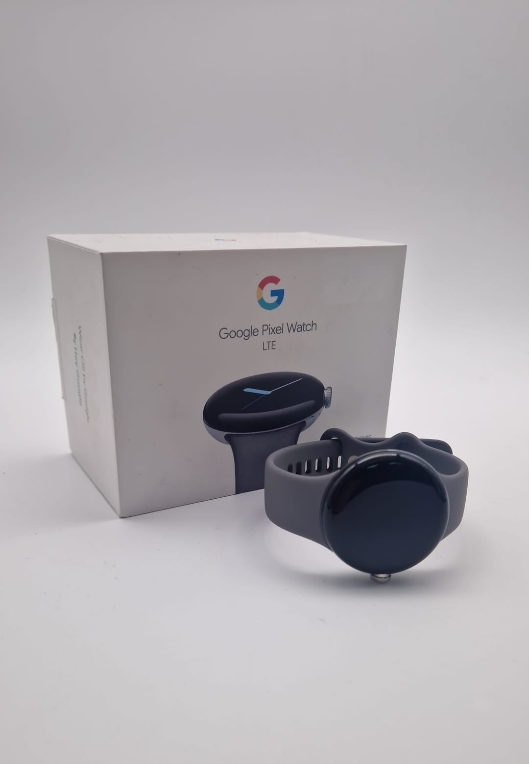 Google Pixel Watch LTE Silver Case Charcoal Band, Grade A