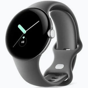 Google Pixel Watch LTE Silver Case Charcoal Band, Grade A