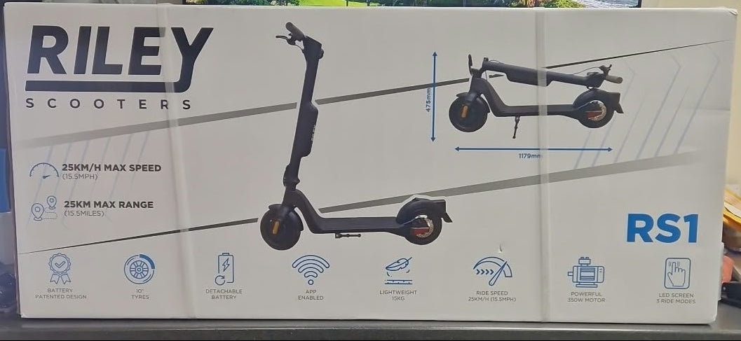 Riley RS1 350W Electric Scooter, Grade A