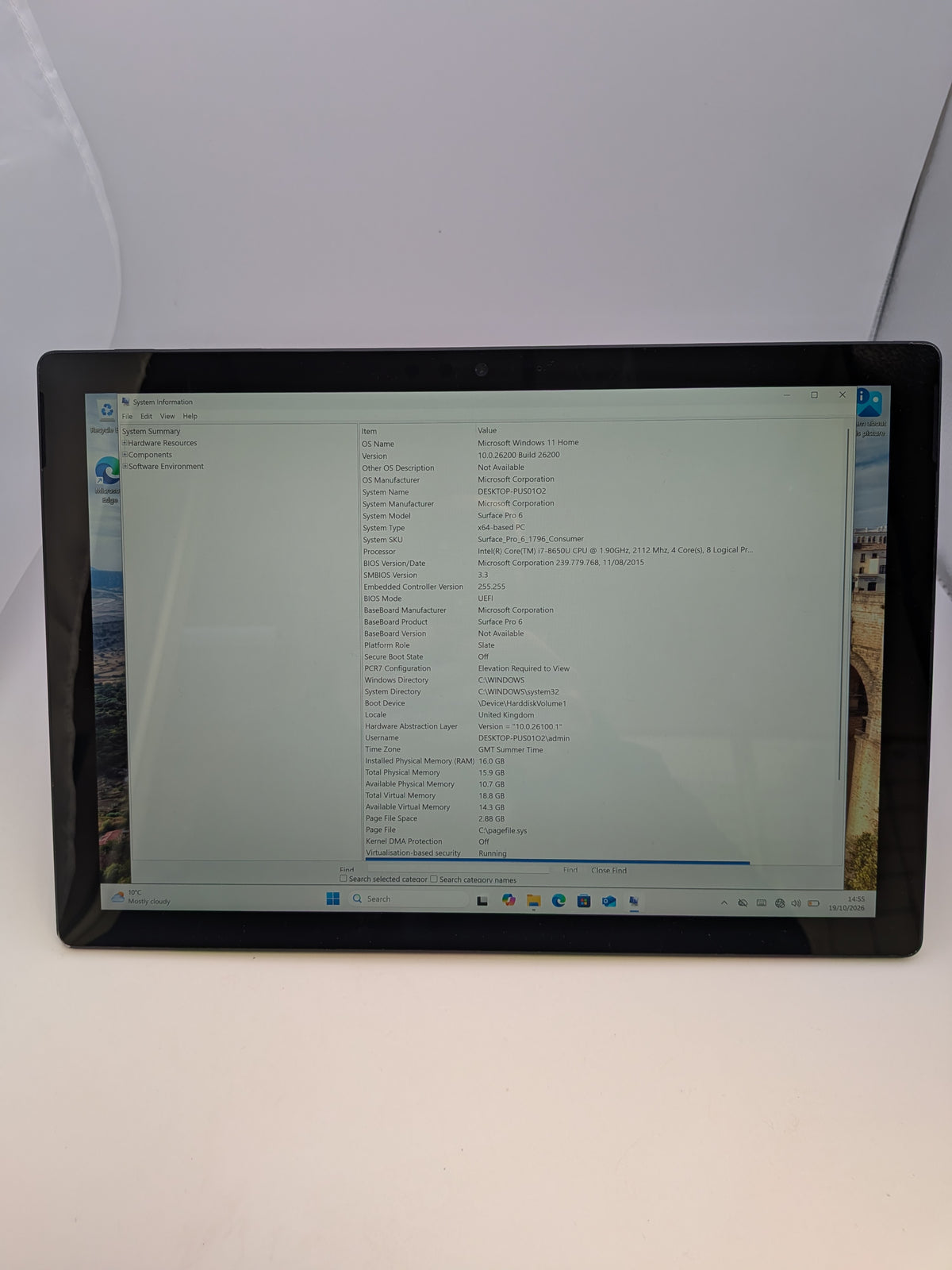 Microsoft Surface Pro 6, 512GB, Grey, Grade B