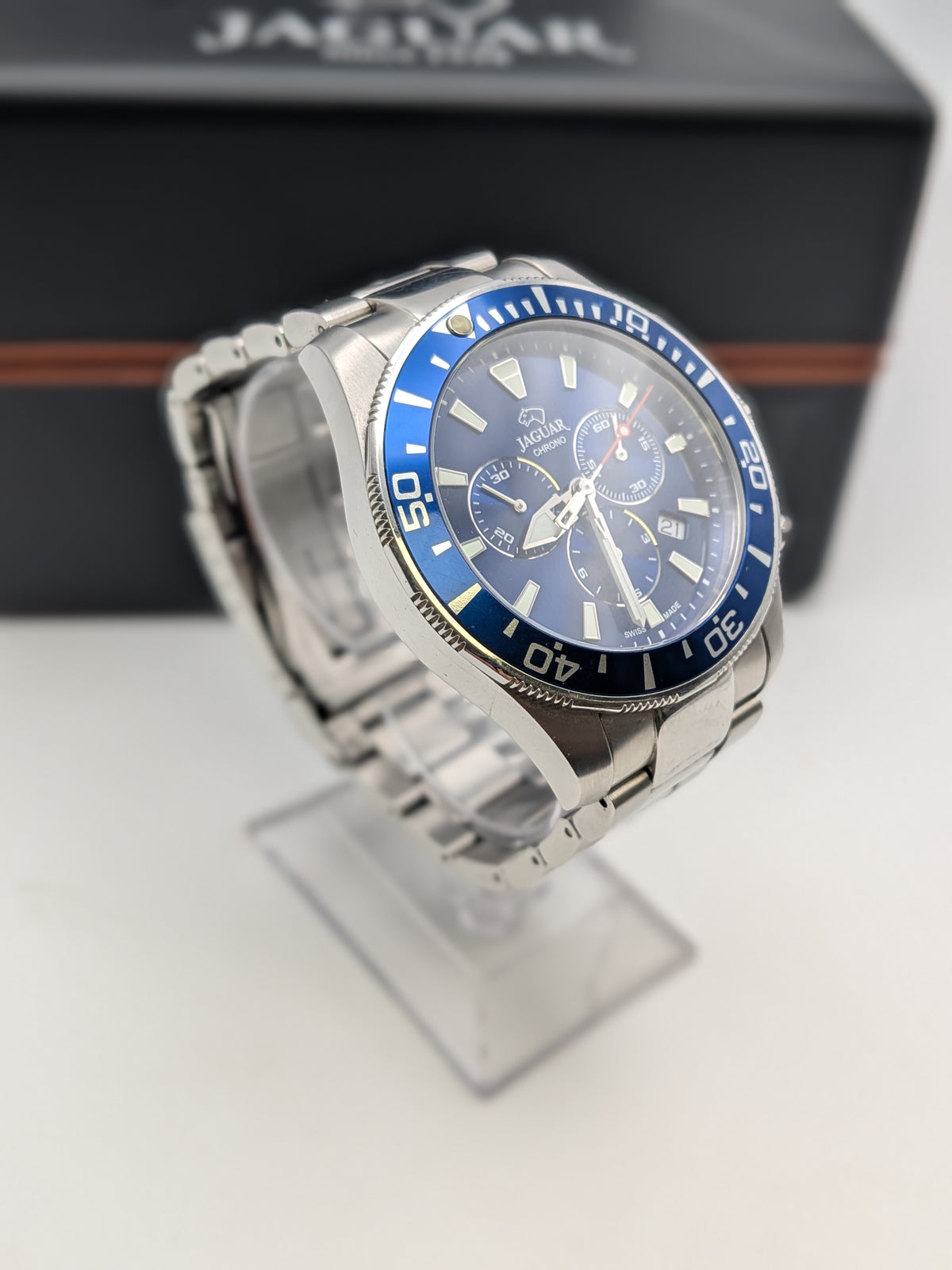 Jaguar J681 Executive Chronograph Watch, Blue Dial, Grade B