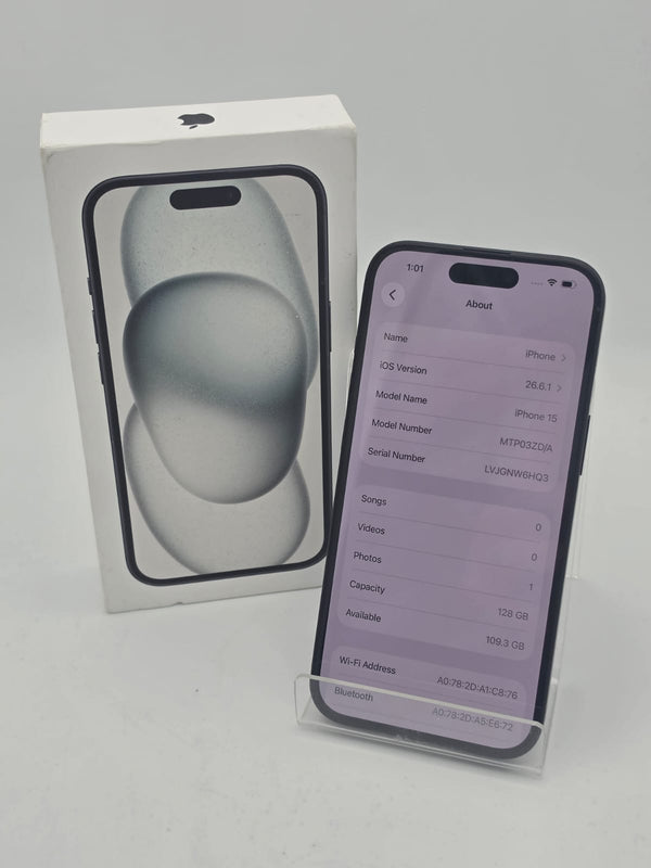 Apple iPhone 15 128GB Black, Grade B
