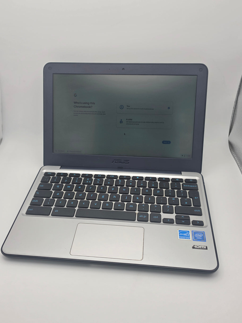 ASUS Chromebook C202S 16GB, Silver, Grade B