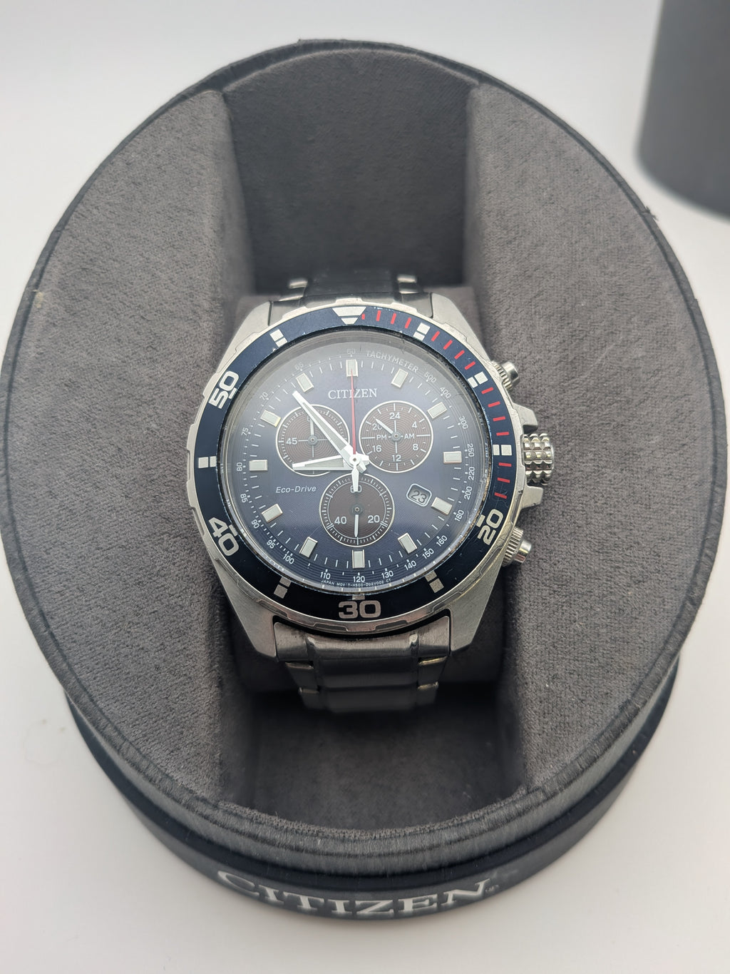 Citizen Eco-drive Weekender Chronograph Watch, stainless steel, Grade B