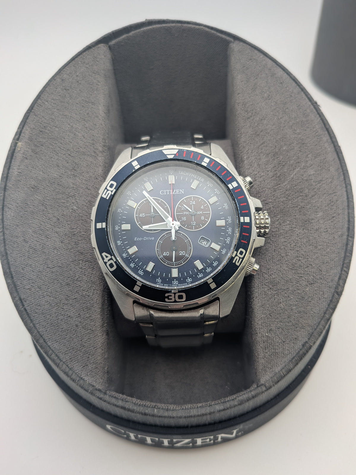 Citizen Eco-drive Weekender Chronograph Watch, stainless steel, Grade B