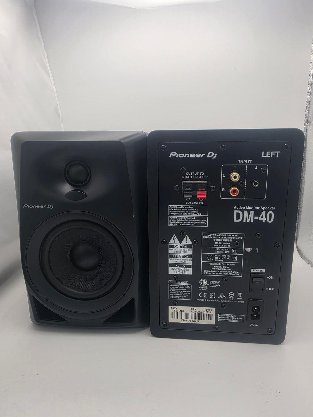 Pioneer DJ DM-40 Speakers, Grade B