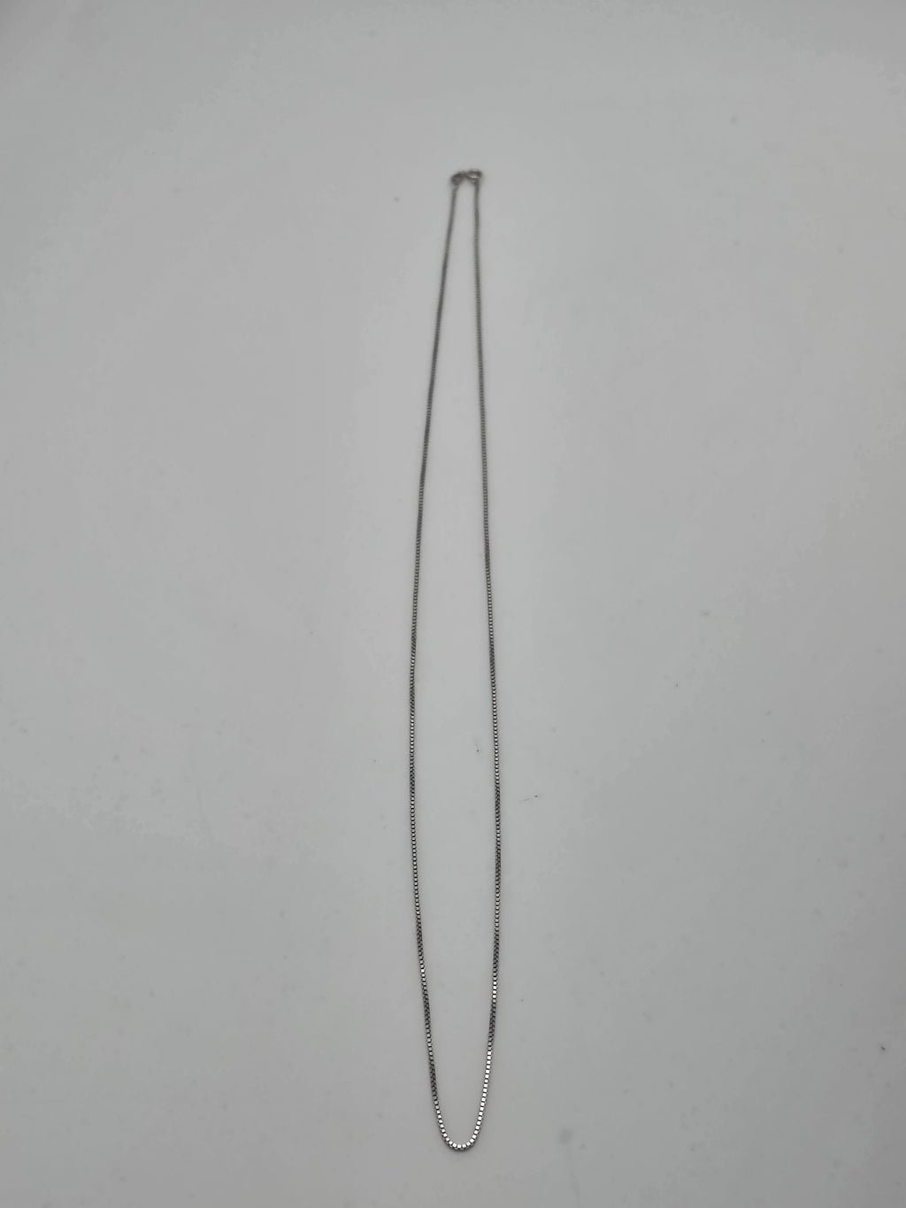 18ct White Gold Box Link Chain, 24", 4.71G