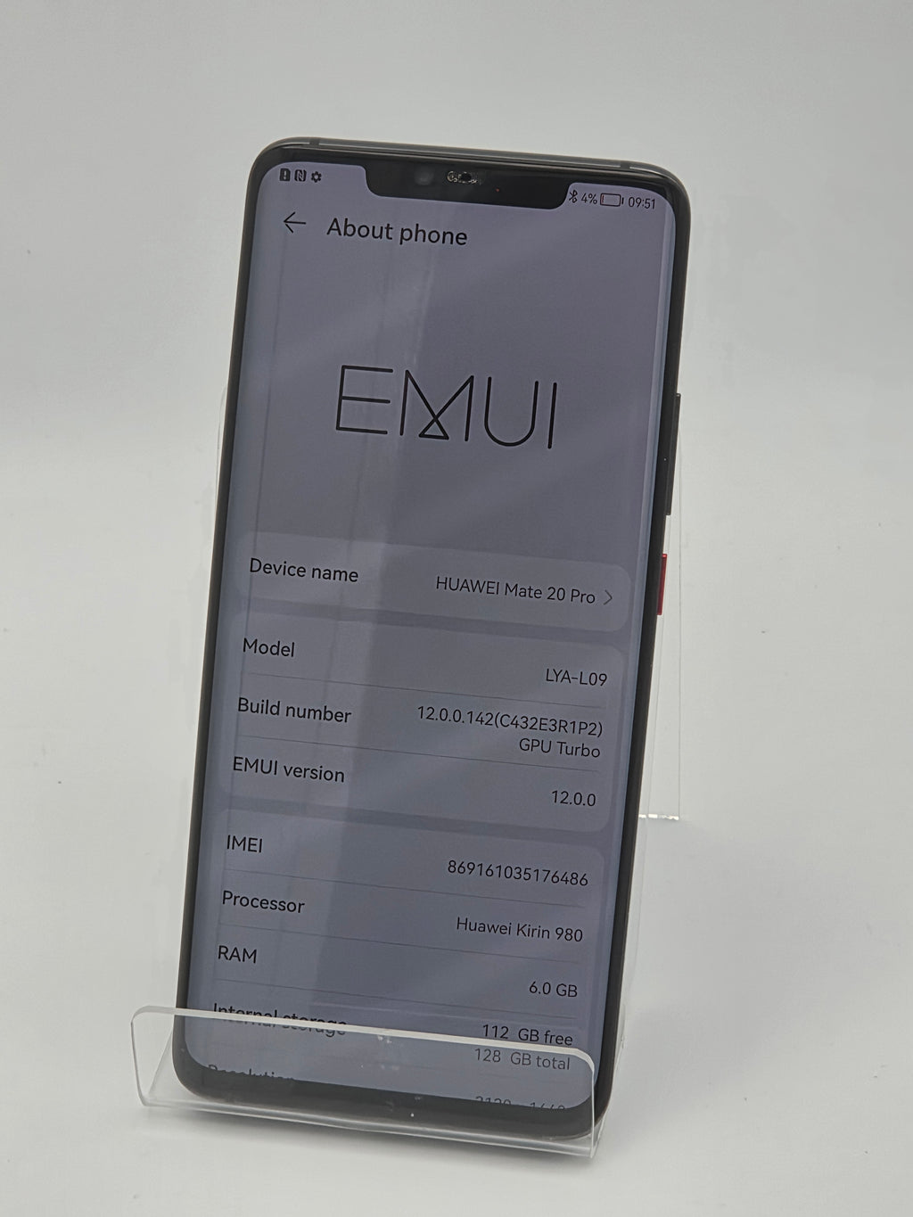 Huawei Mate 20 Pro 128GB, Black, Grade C