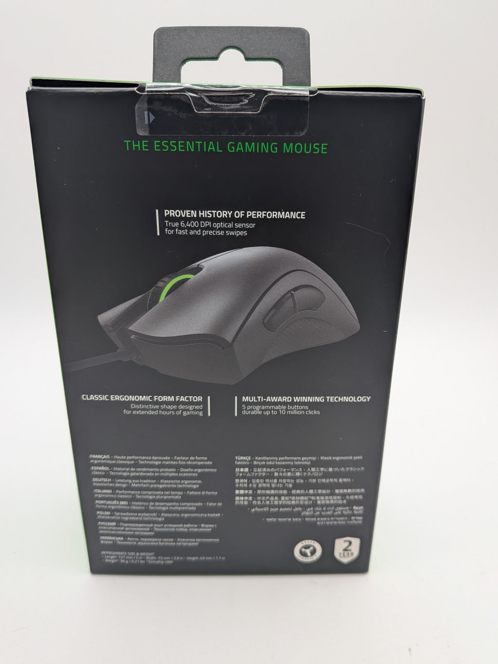 Razer Deathadder Essential Gaming Mouse, Black, Grade A