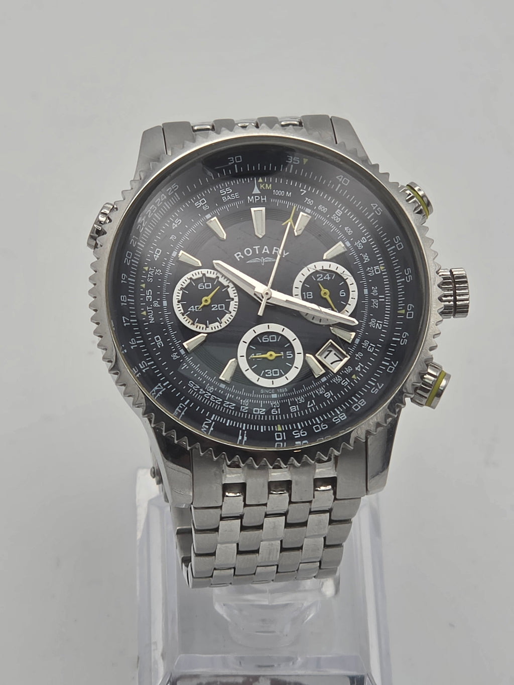 Rotary Pilot Chronograph GB00644, Silver, Grade C