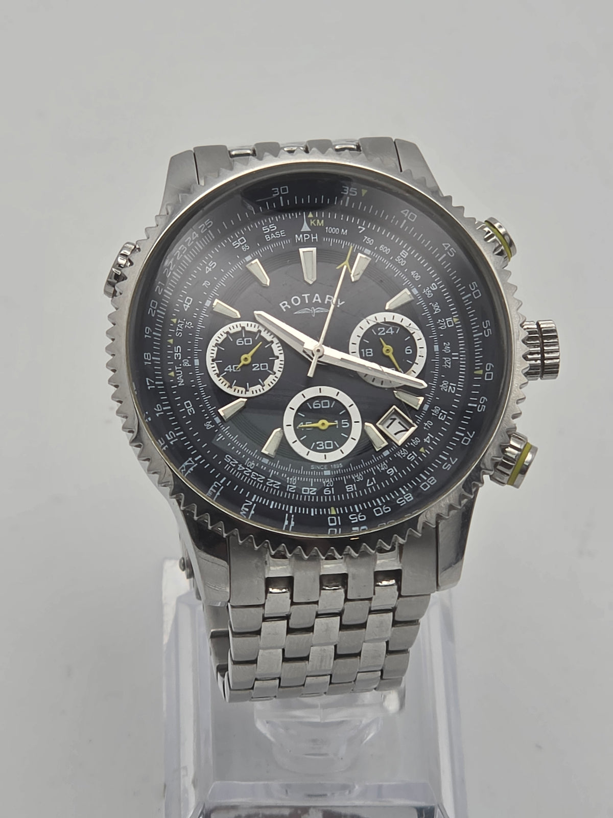 Rotary Pilot Chronograph GB00644, Silver, Grade C