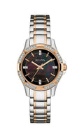 Bulova Women's Two-Tone Crystal Watch (Model 98L219), Silver, Grade A