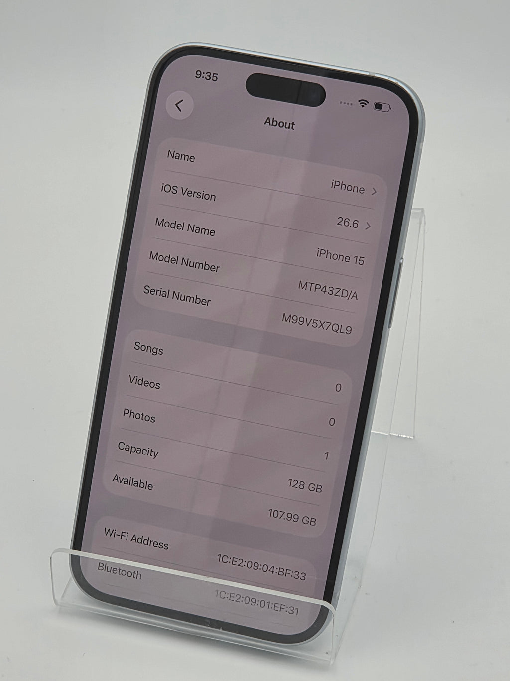 Apple iPhone 15 128GB Blue, Grade B