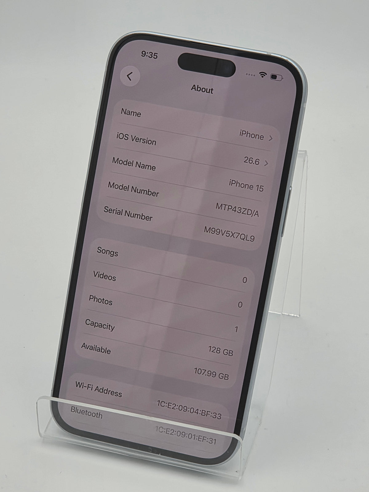 Apple iPhone 15 128GB Blue, Grade B