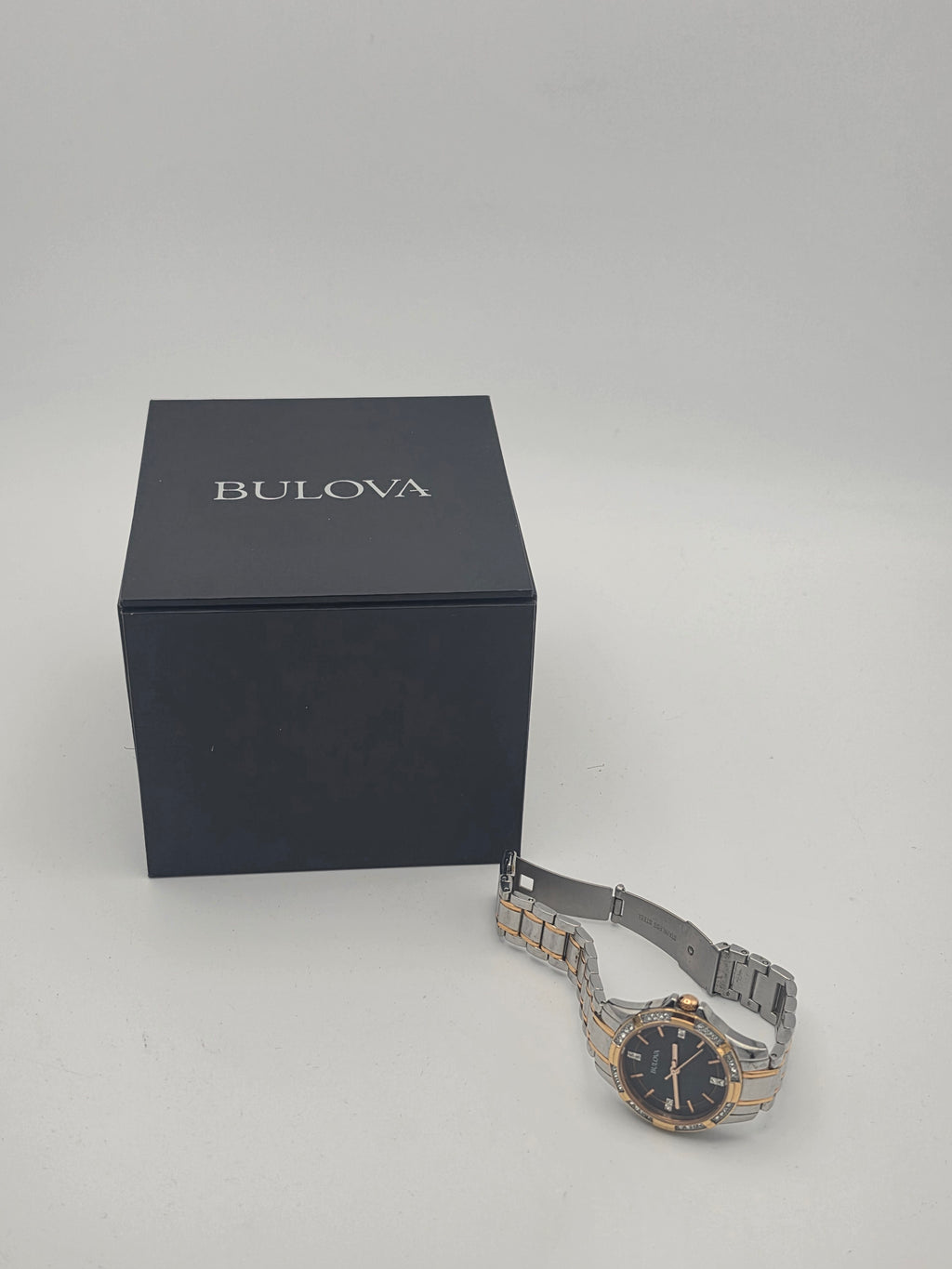 Bulova Women's Two-Tone Crystal Watch (Model 98L219), Silver, Grade A