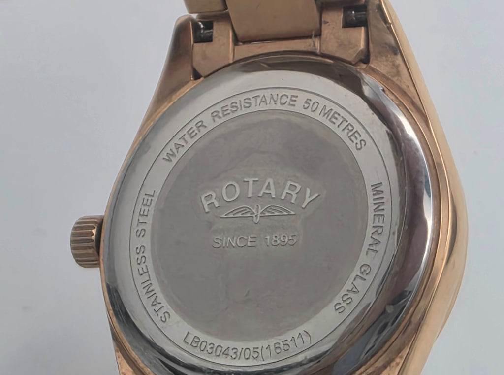 Rotary Ladies Oxford Diamond Set Watch, Rose Gold, Grade A