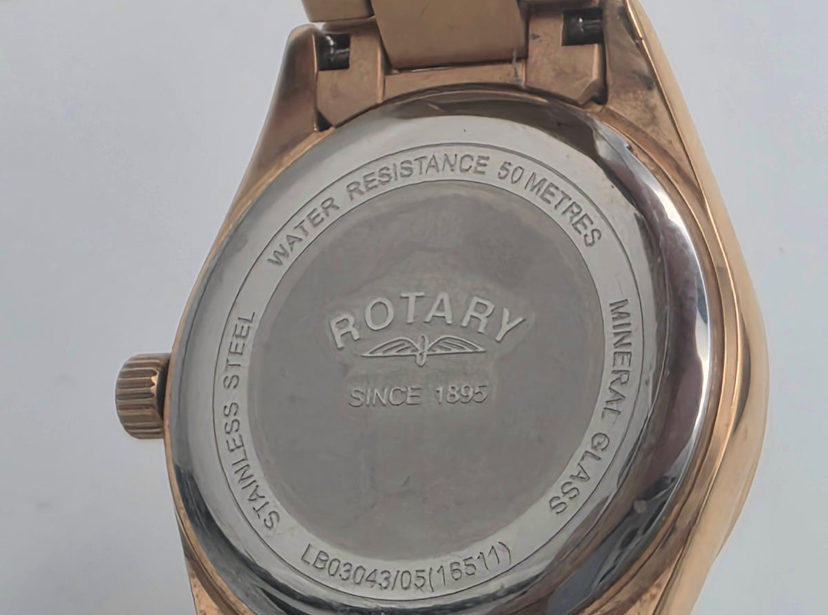 Rotary Ladies Oxford Diamond Set Watch, Rose Gold, Grade A