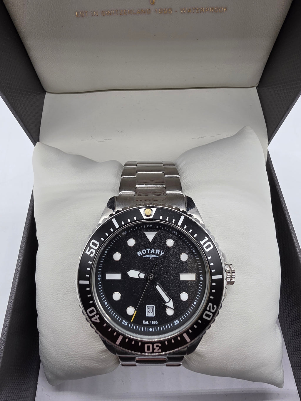 Rotary Classic Submariner Men's Watch Black, Grade B