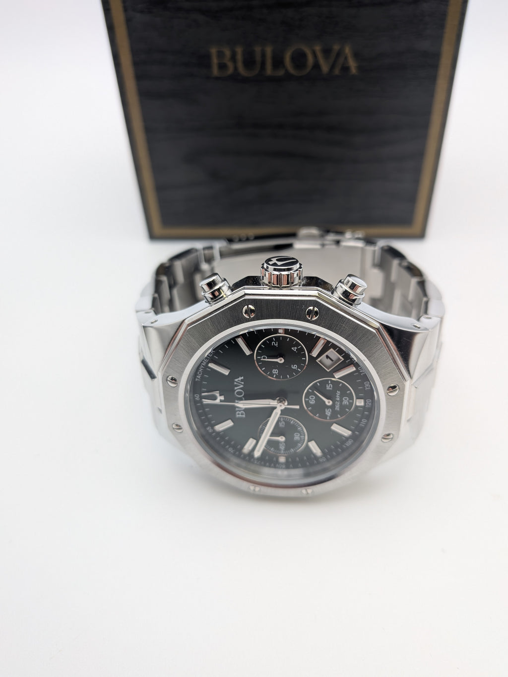 Bulova Classic Chronograph Watch 96B409 Green Dial Grade B