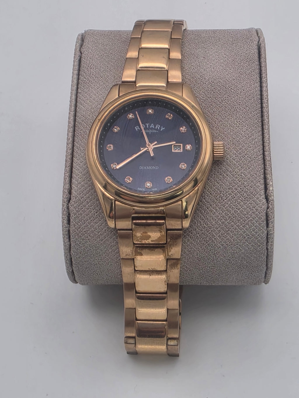 Rotary Ladies Oxford Diamond Set Watch, Rose Gold, Grade A