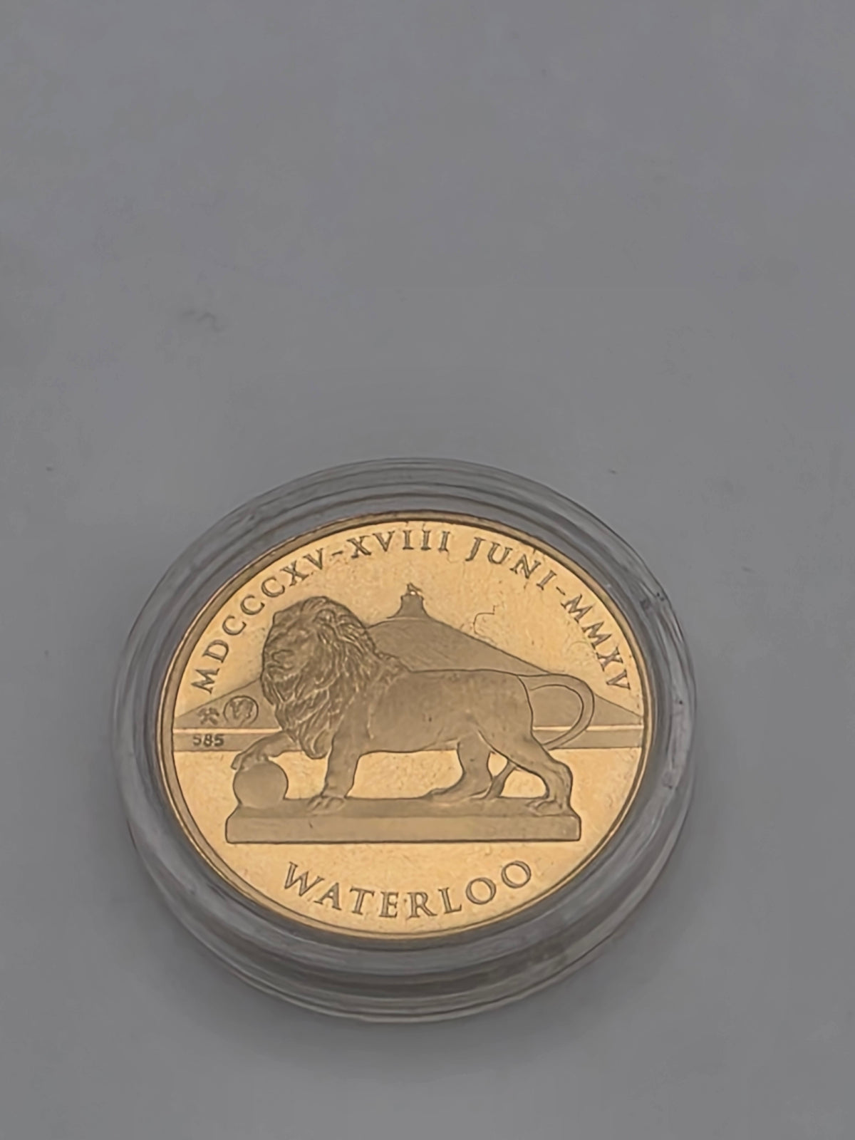 14ct 2015 Battle of Waterloo Commemorate Coin, Grade A