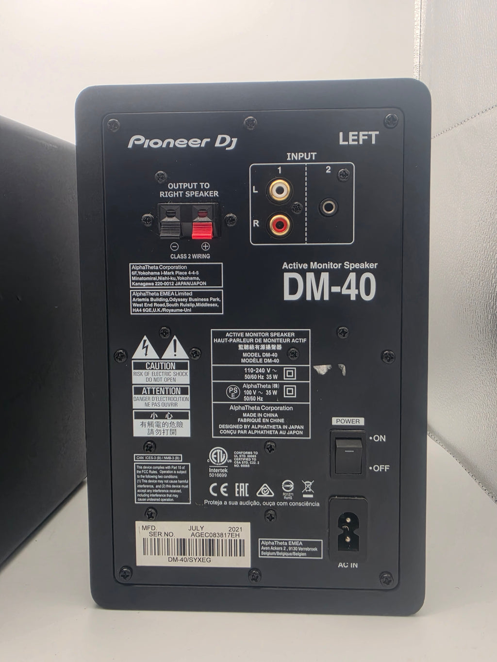 Pioneer DJ DM-40 Speakers, Grade B