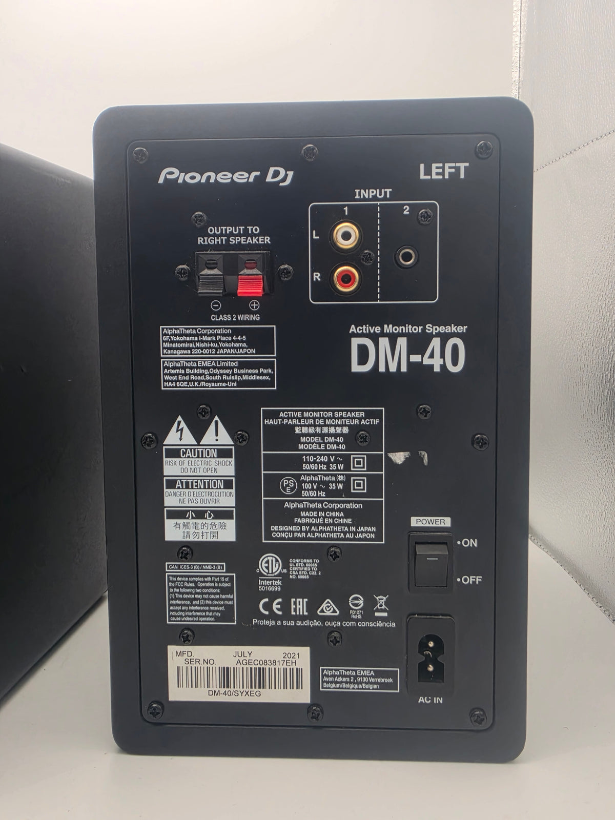 Pioneer DJ DM-40 Speakers, Grade B