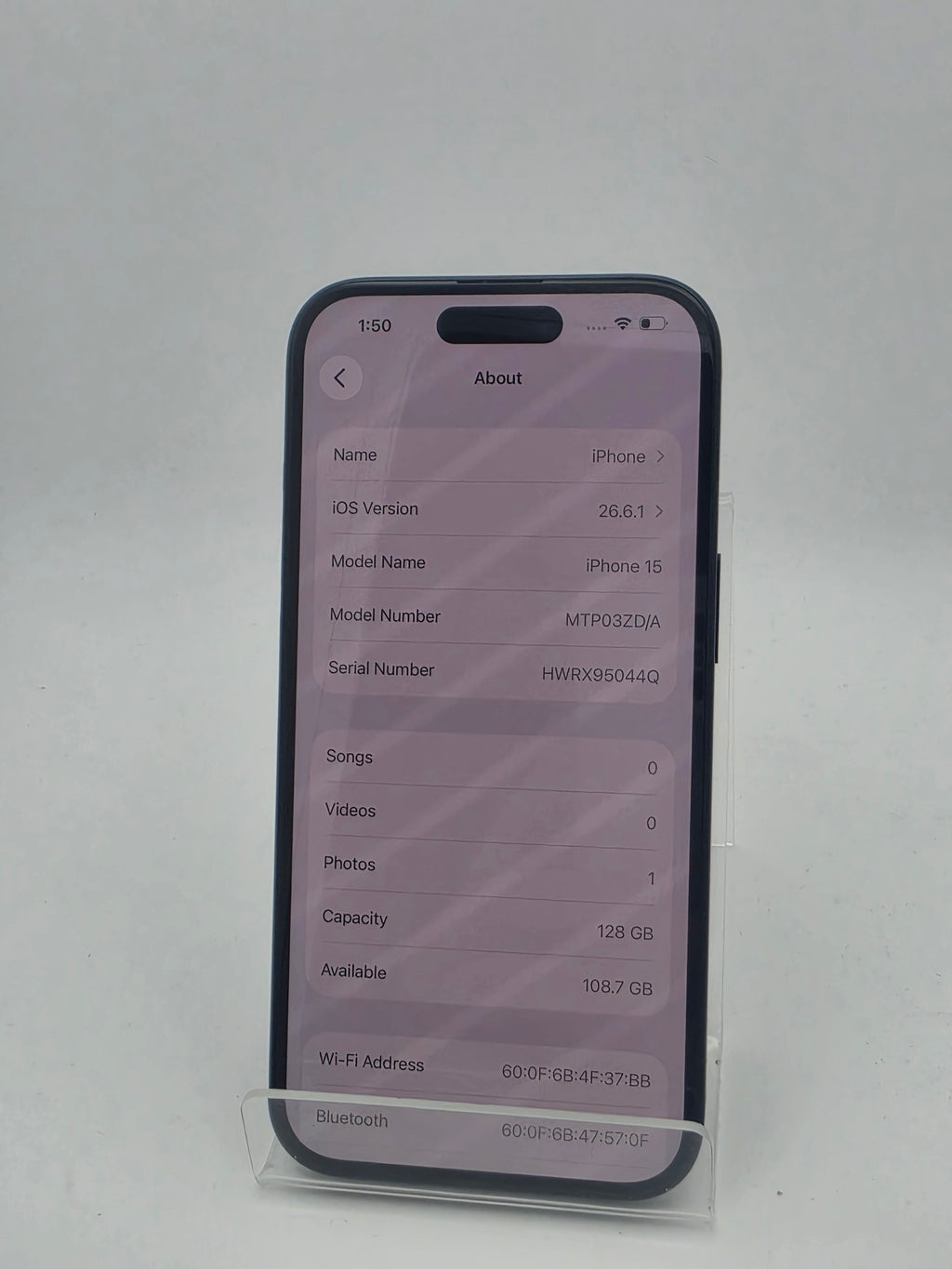 Apple iPhone 15 128GB Black, Grade B
