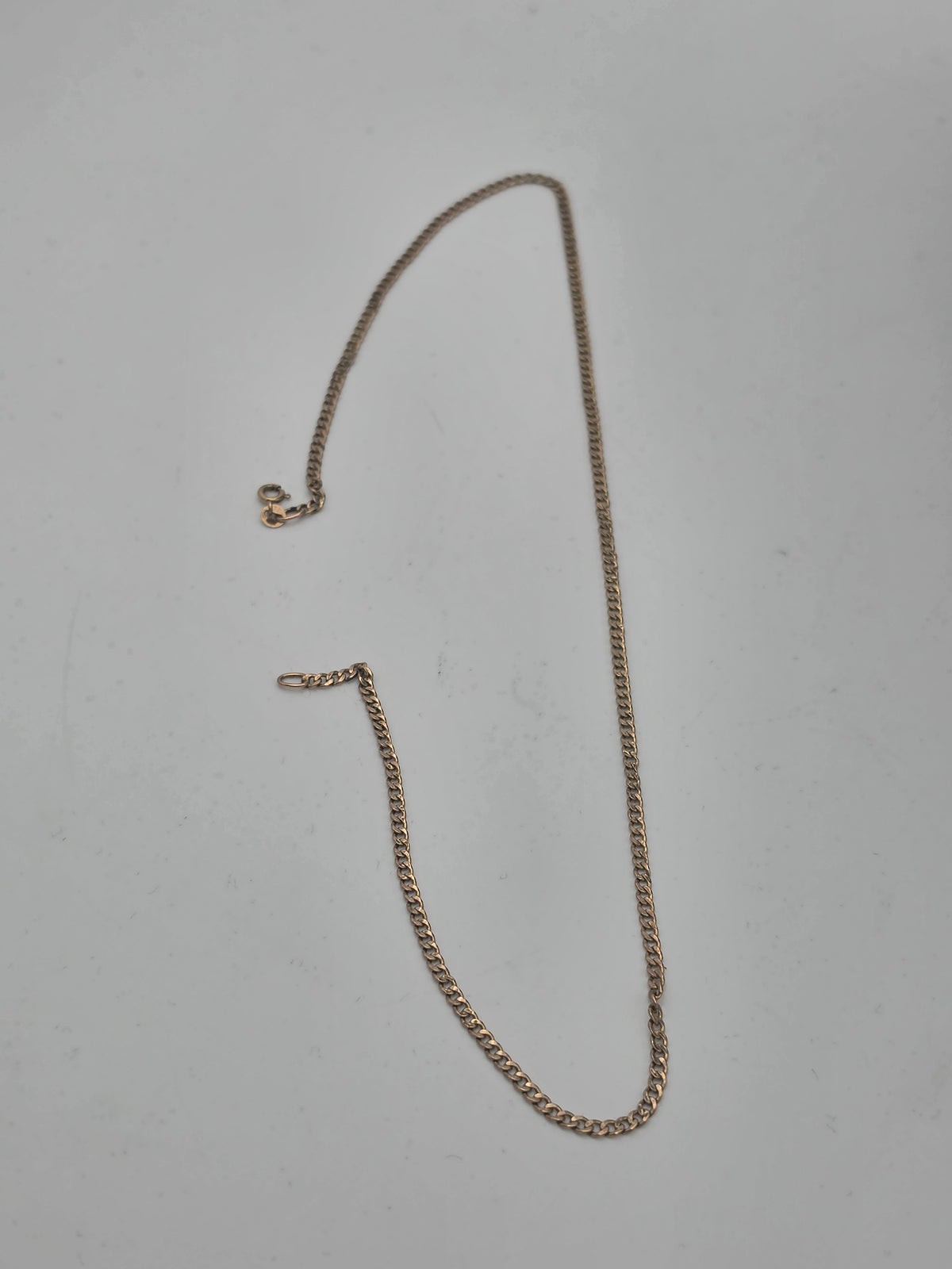 9ct Gold Curb Chain, 18.5", 2.71G