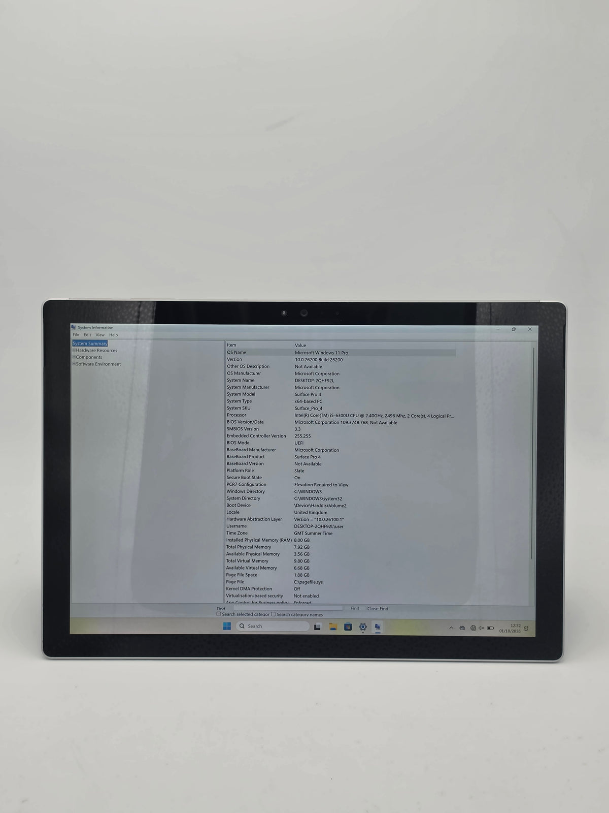Microsoft Surface Pro 4 256GB, Grade B