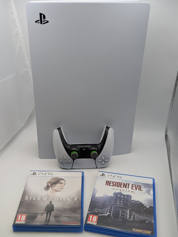 Sony Playstation 5 Disc Bundle, 825GB, White, Grade B