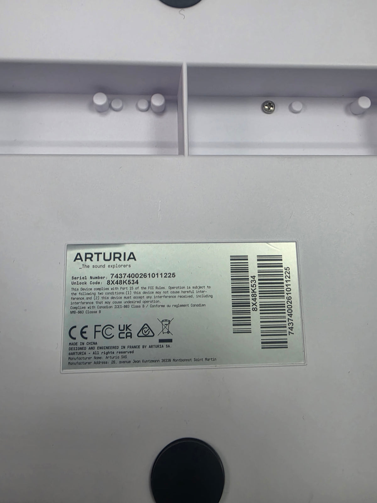 Arturia KeyLab Essential 49 MK3 Alpine White MIDI Keyboard, Grade B